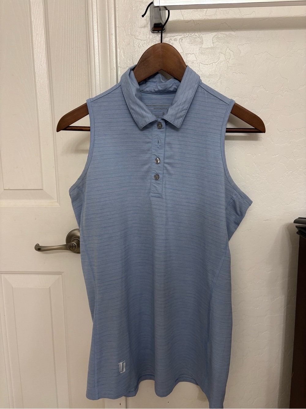 Taylor Jordan Sleeveless Polo Tank in Light Blue Golf